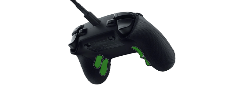 Bild på kontrollens bakre paddlar