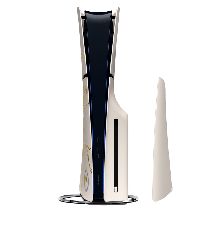 frontbild av PS5 slim ghost of Yotei