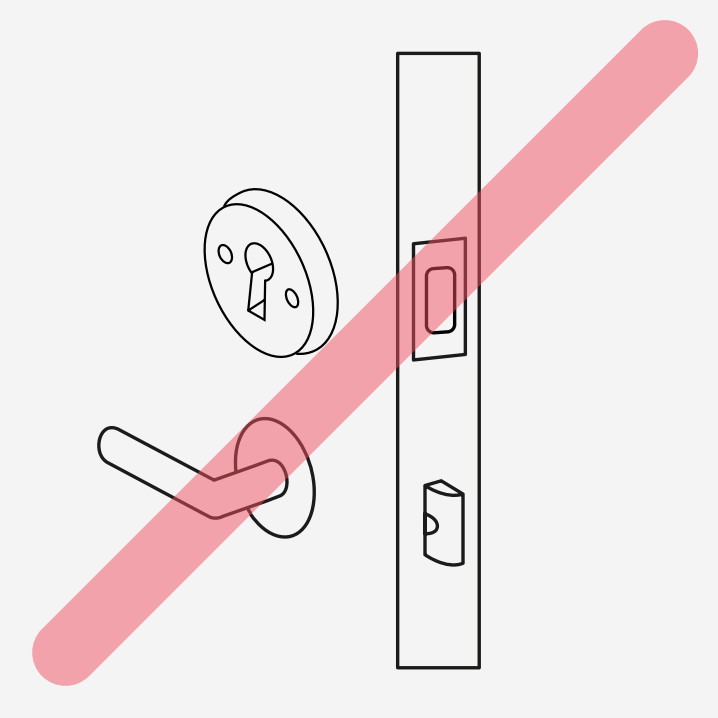 Illustration lås med nyckelhål