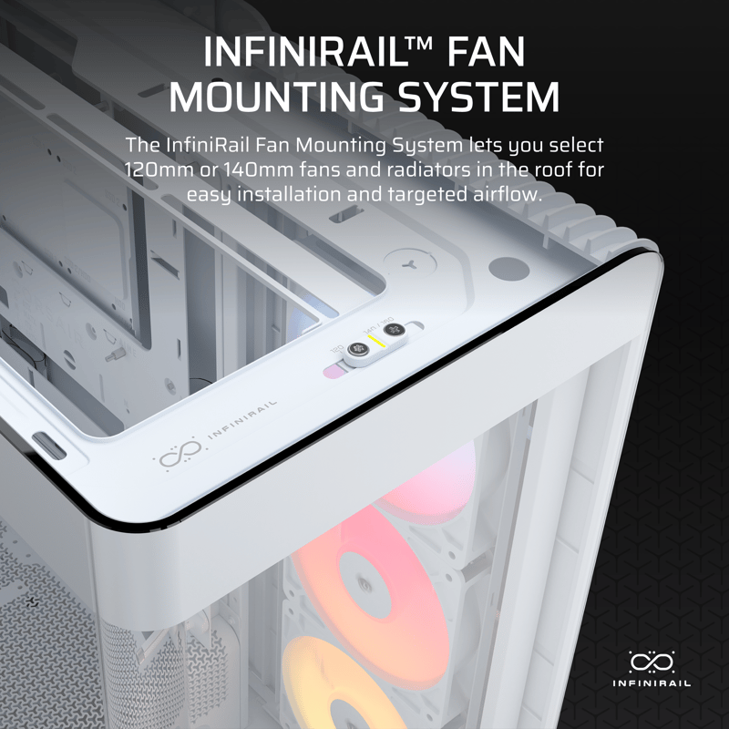 Corsairs infinirail system gör chassit modulärt