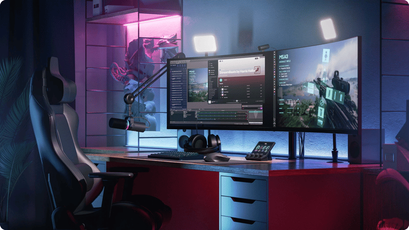 Beacn mic vid gaming setup