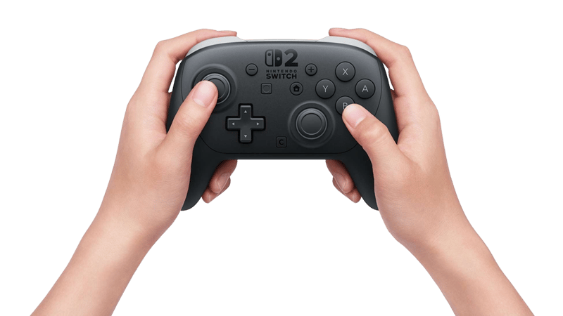 Pro controller 2 i händerna på spelare