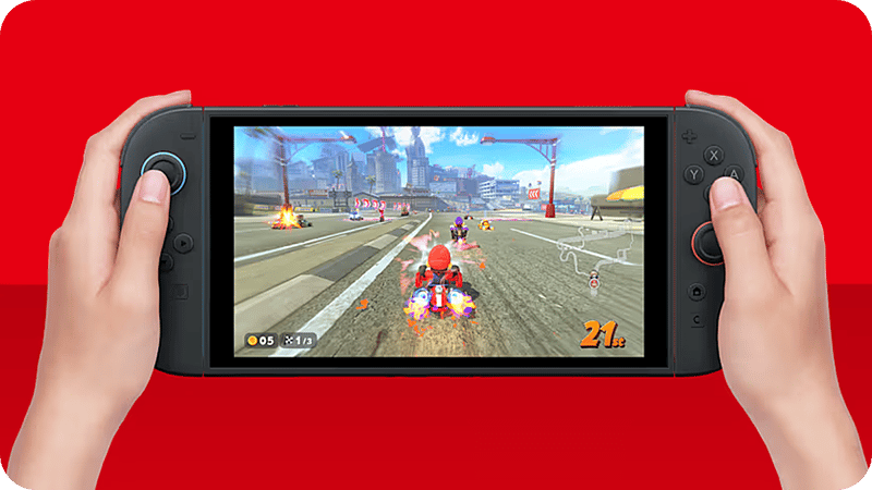 Spelar på ett Nintendo Switch