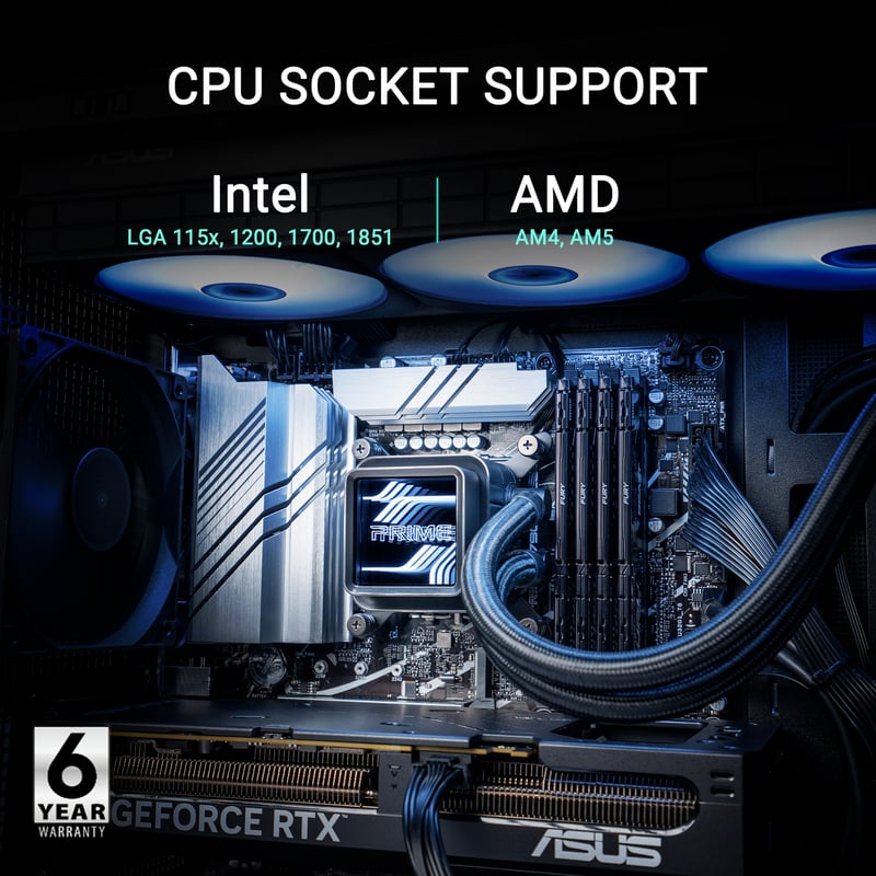 Bild på CPU-blocket monterad 