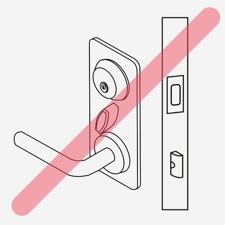 Illustration med både låsvred och nyckel