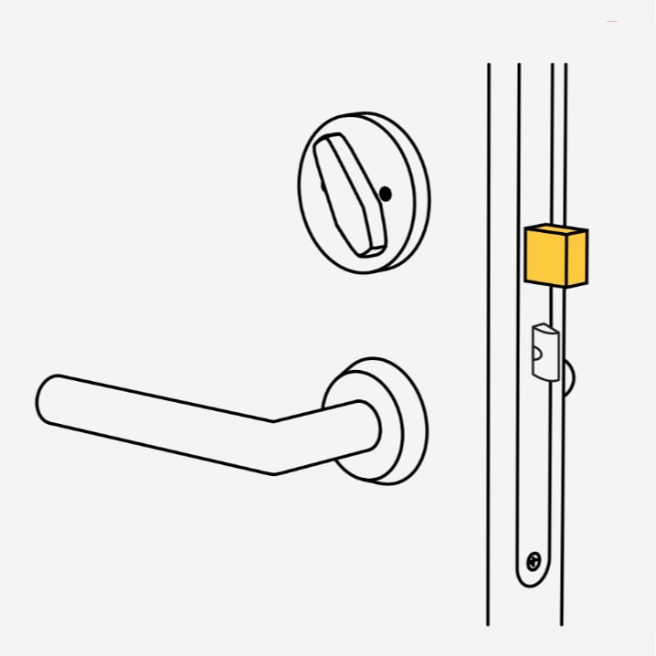 Illustration av lås med låskolv