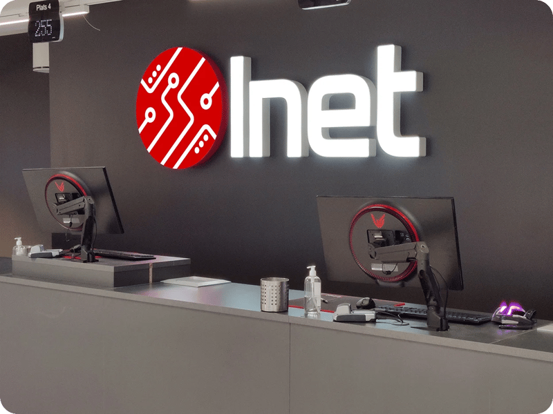 Kassadisk i en Inet-butik