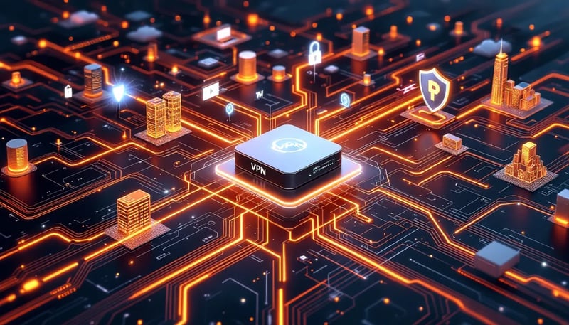 Hur fungerar en VPN-anslutning? En grafisk representation av VPN-teknologi.