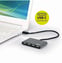 PORT Designs USB-C-adapter 2.0 4 portar Svart
