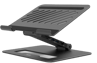 PORT Designs 2 in 1 Notebookstativ Aluminium med USB-C Dockningsstation, Svart