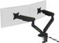 DELTACO Gaming RGB Spring-Assisted Dual Monitor Arm Svart