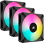 Corsair iCUE AF120 RGB Elite Svart 3-pack