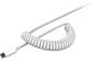 Razer PBT Keycap + Coiled cable set Mercury White