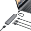 Satechi USB-C Dockningsstation Slim 4 portar 60 W Rymdgrå