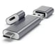 Satechi USB-C-adapter Micro/SD-kortläsare 2 portar Rymdgrå