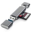 Satechi USB-C-adapter Micro/SD-kortläsare 2 portar Rymdgrå