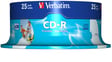 CD-R Verbatim 700MB 52x 25p Printable Spindel