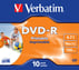 DVD-R Verbatim 4,7GB 16X 10p Wide Printable