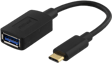 DELTACO USB 3.1 Adapter C ha till USB A ho Svart