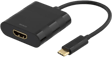 DELTACO USB 3.1 Adapter C ha till HDMI ho Svart