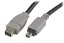 FireWire 800-kabel, 9-pin Bilingual - 4-pin, 3m