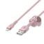 Belkin Boost Charge Pro Flex USB-A till Lightning 3m, Rosa