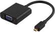 DELTACO Adapter micro HDMI ha till VGA ho Svart 0.2m