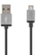 microUSB-kabel Svart Tygsladd 3m