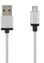 Deltaco Micro-USB-kabel Silver Tygsladd 3m