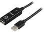 DELTACO USB 2.0 förlängningskabel A ha-A ho Aktiv Svart 10 m