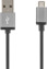 DELTACO Micro-USB-kabel Svart Tygsladd 3m