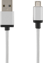 DELTACO Micro-USB-kabel Silver Tygsladd 3m