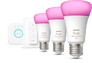 Philips Hue Startkit White Color 9W E27 3-pack + Dimmer Switch