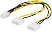 Adapter 2x4 pins 12V till 6 pins PCIe