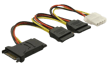 DELTACO Strömadapter Molex ho - 3xSATA ho