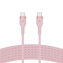 Belkin Boost Charge Pro Flex USB-C till C, 2m, Rosa