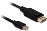 DeLock DisplayPort 1.2 till MiniDisplayPort ha-ha Svart 1 m
