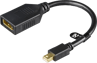 DELTACO Adapter mini DisplayPort ha till DisplayPort ho Svart 0.15m