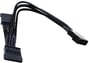 NZXT Molex till 2st SATA 200mm - sleevad