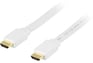 DELTACO HDMI-kabel 1.4 ha-ha Flat Vit 0.5m