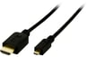 HDMI-kabel 1.4 ha-Micro HDMI ha Svart 1m