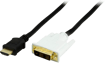 DELTACO DVI-kabel DVI ha till HDMI ha Svart 1 m