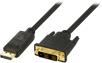 DELTACO DisplayPort ha-DVI-D ha Svart (F) 2 m