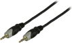 DELTACO Audiokabel 3.5mm ha-ha Svart 1m