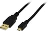 DELTACO USB 2.0-kabel A-Micro B Svart 2m