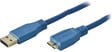 USB 3.0 kabel A-micro B ha Blå 3m