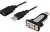 DELTACO USB-adapter USB A ha till Seriell DB9 ha RS-232