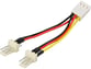 Strömadapter 3pin ha-2x 3pin ho