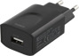 DELTACO Väggladdare USB 2.4A 1 port Svart