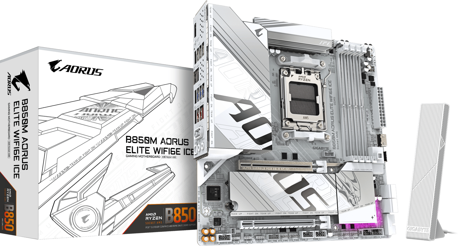 Gigabyte B850M Aorus Elite WIFI6E Ice